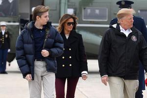 Melania Trump, Barron i Donald Trump