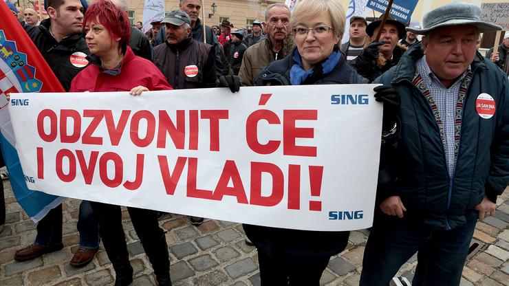 Prosvjed radnika Ine