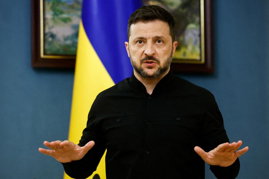 FILE PHOTO: Ukraine's President Zelenskiy speaks during a press briefing, in Kyiv | Author: Thomas Peter